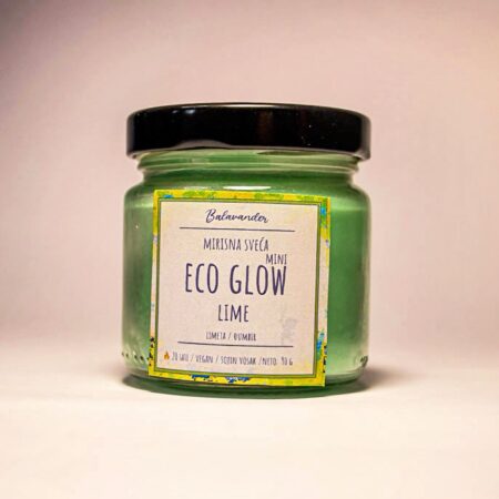 mini eco glow lime prirodna mirisna sveca 1